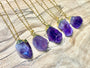 Raw amethyst necklace for men women Rough amethyst nugget necklace Raw birthstone necklace February birthstone necklace Real amethyst chunk