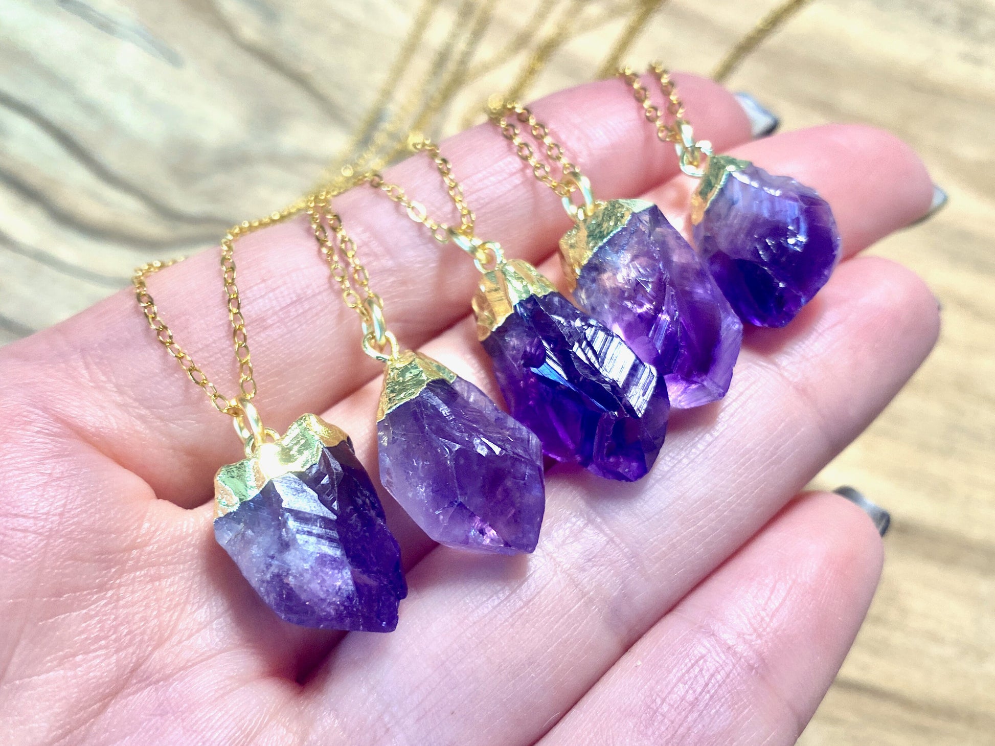 Raw amethyst necklace for men women Rough amethyst nugget necklace Raw birthstone necklace February birthstone necklace Real amethyst chunk