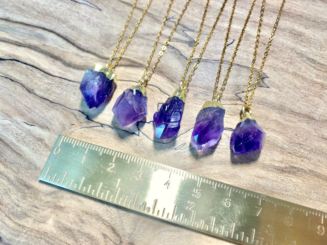 Raw amethyst necklace for men women Rough amethyst nugget necklace Raw birthstone necklace February birthstone necklace Real amethyst chunk
