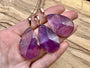 Raw amethyst necklace for women Large amethyst pendant necklace Rose gold amethyst jewelry Real amethyst pendulum Purple crystal necklace