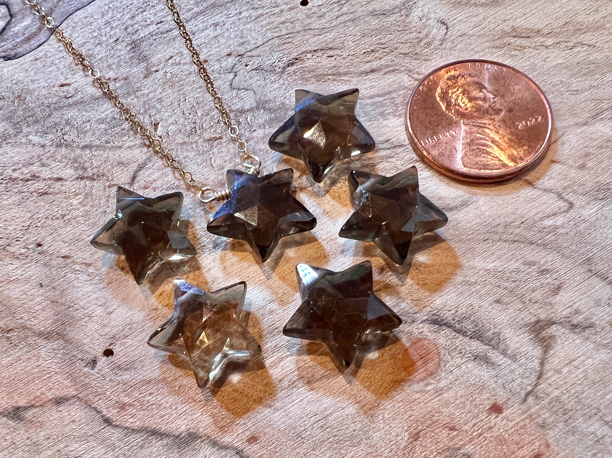 Smoky quartz necklace gold Tiny gemstone star necklace Natural Smoky quartz crystal necklace Smokey quartz necklace crystal star necklace
