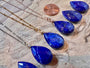 Natural Lapis Lazuli necklace for women Blue lapis necklace Raw Lapis lazuli jewelry Blue stone necklace gold Lapis Lazuli pendulum