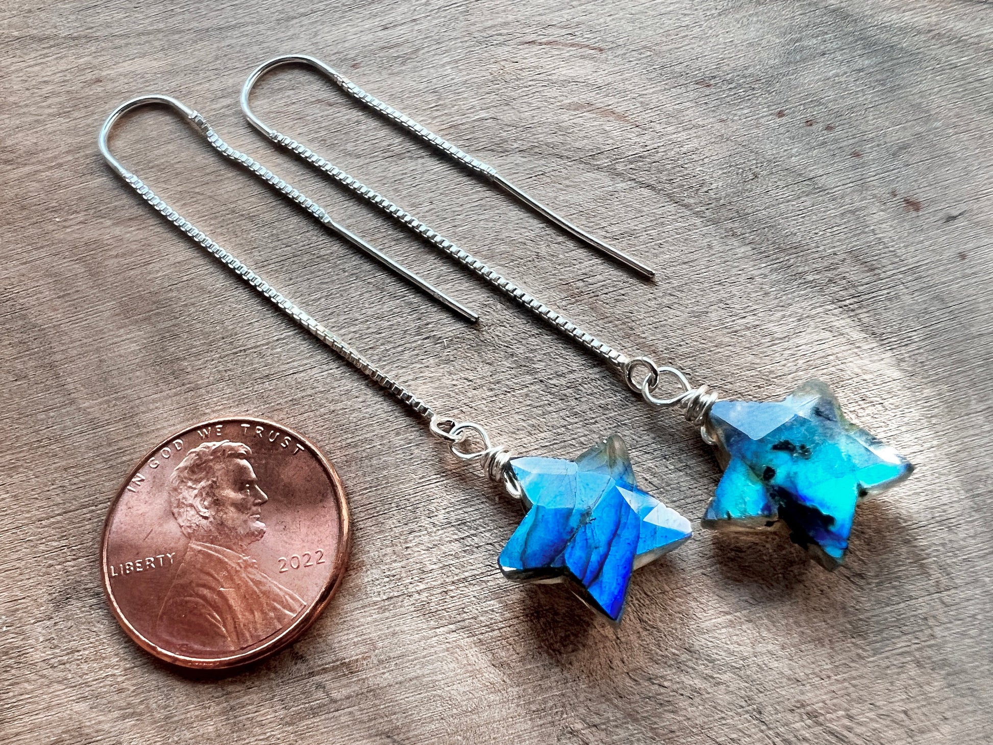Crystal star earrings Labradorite star earrings Little crystal gemstone earrings Moonstone star earrings Lapis lazuli earrings star shaped