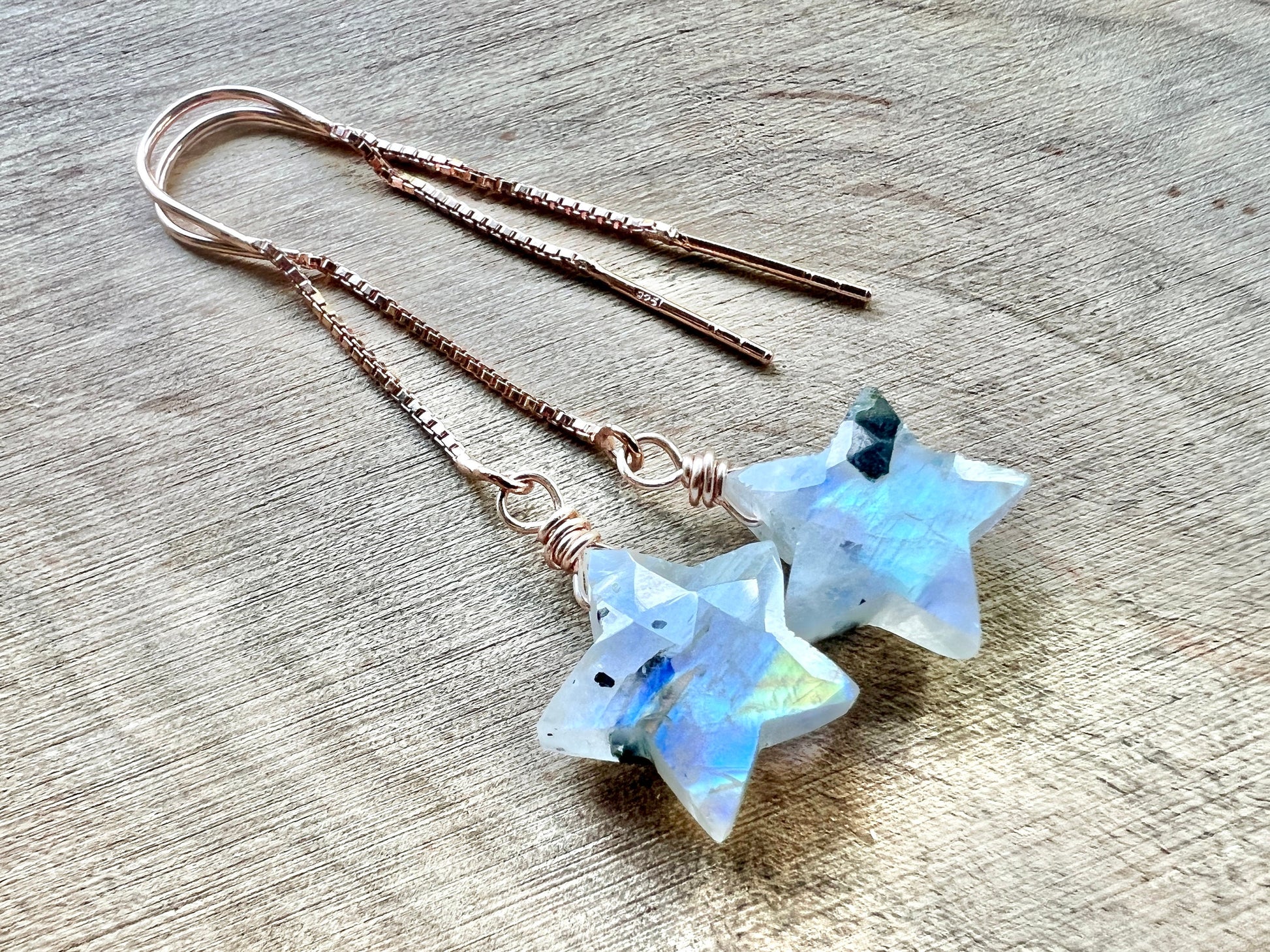 Crystal star earrings Labradorite star earrings Little crystal gemstone earrings Moonstone star earrings Lapis lazuli earrings star shaped
