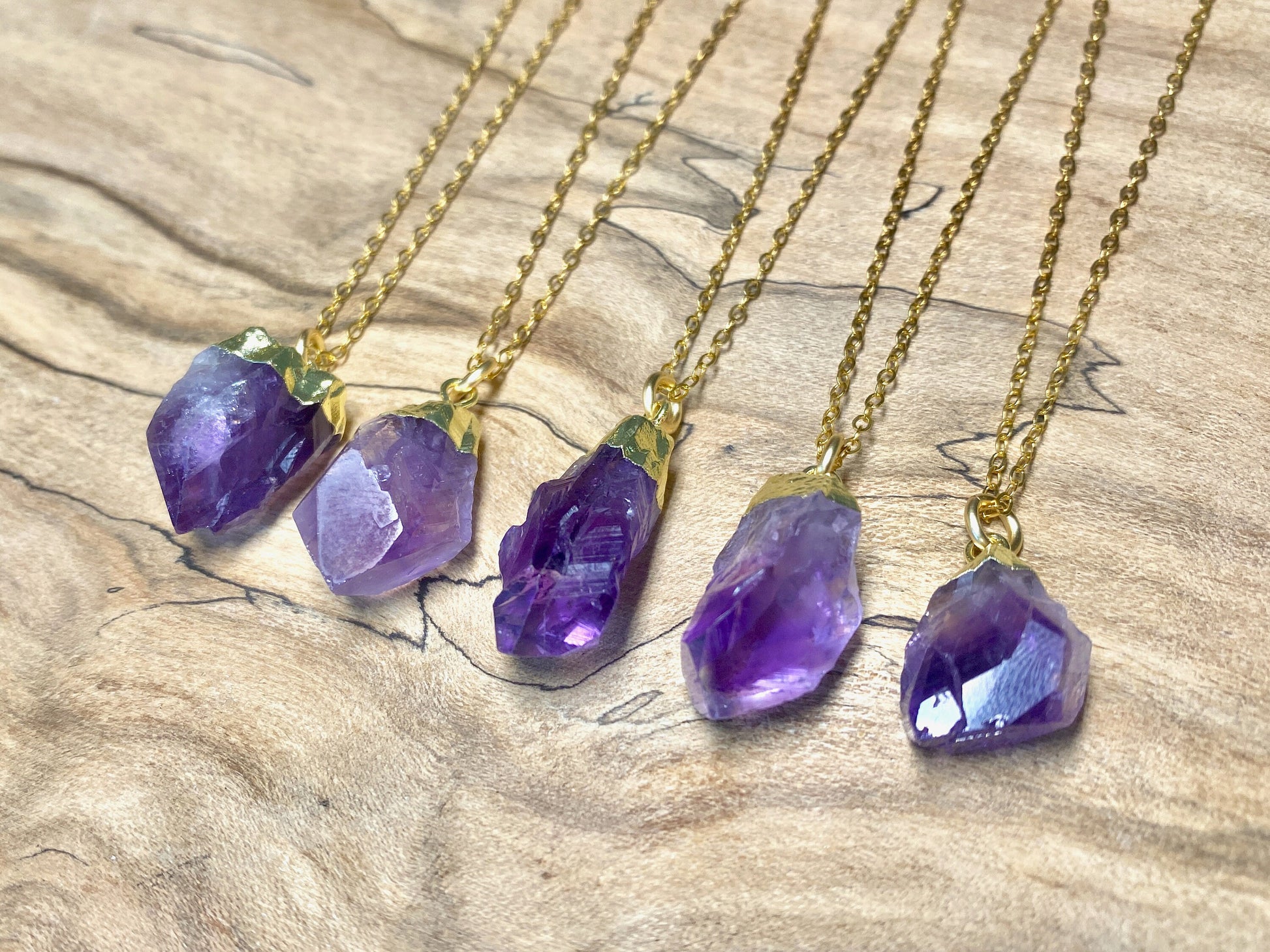 Raw amethyst necklace for men women Rough amethyst nugget necklace Raw birthstone necklace February birthstone necklace Real amethyst chunk