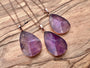Raw amethyst necklace for women Large amethyst pendant necklace Rose gold amethyst jewelry Real amethyst pendulum Purple crystal necklace
