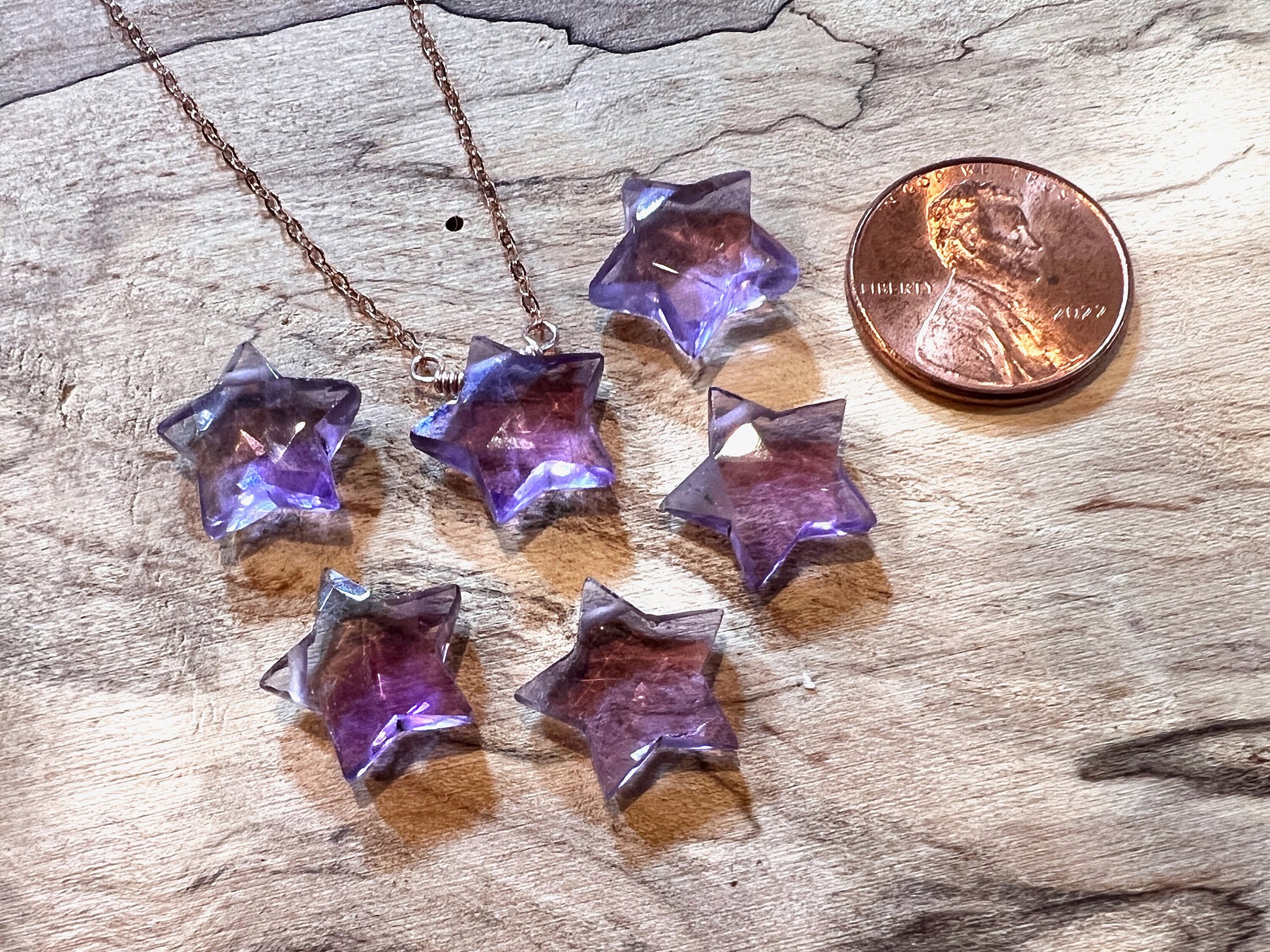 Small amethyst necklace gold Purple amethyst Birthstone necklace for women February birthstone necklace Tiny amethyst star necklace