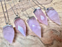 Raw rose quartz point necklace Real rose quartz jewelry Natural rose quartz necklace for women Pink quartz necklace Rose quartz pendulum