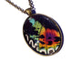 Sunset Moth Wing Pendant Real Insect Jewelry Statement Necklace Rainbow Butterfly Fairy Wings Entomology Antique Gold Silver Crystal
