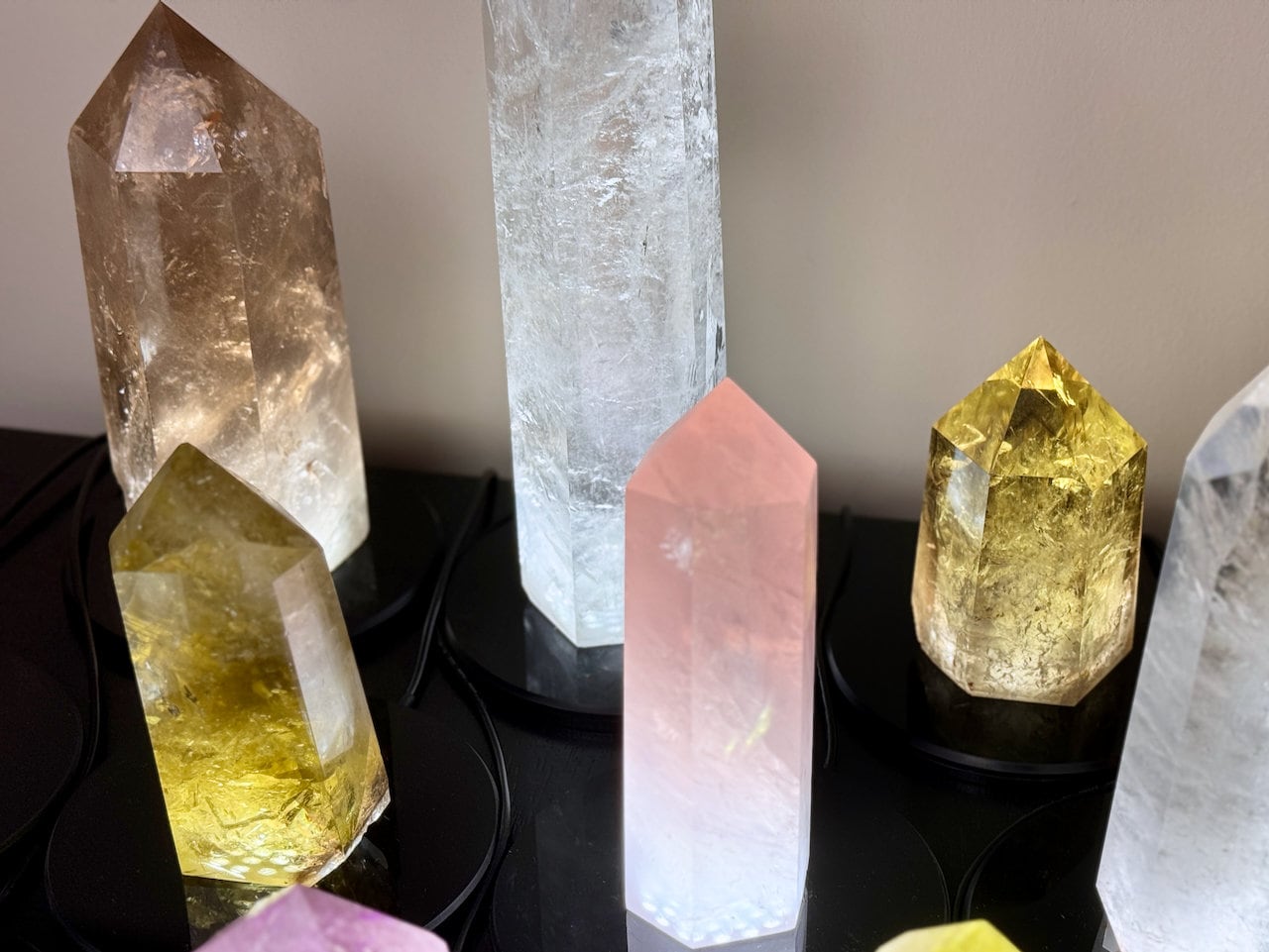 Large crystal towers Real crystal lamp Crystal light fixture Large gemstone tower Citrine lamp Quartz lamp Gemstone lamp Amethyst lamp