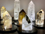 Large citrine tower Quartz crystal lamp Large crystal tower Smoky citrine lamp Quartz crystal light Raw quartz lamp Clear quartz tower