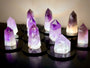 Large amethyst point Crystal lamp Large crystal towers Purple amethyst towers Raw amethyst lamp Gemstone lamp healing crystal light fixture