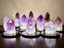 Large amethyst point Crystal lamp Large crystal towers Purple amethyst towers Raw amethyst lamp Gemstone lamp healing crystal light fixture