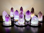 Large amethyst point Crystal lamp Large crystal towers Purple amethyst towers Raw amethyst lamp Gemstone lamp healing crystal light fixture
