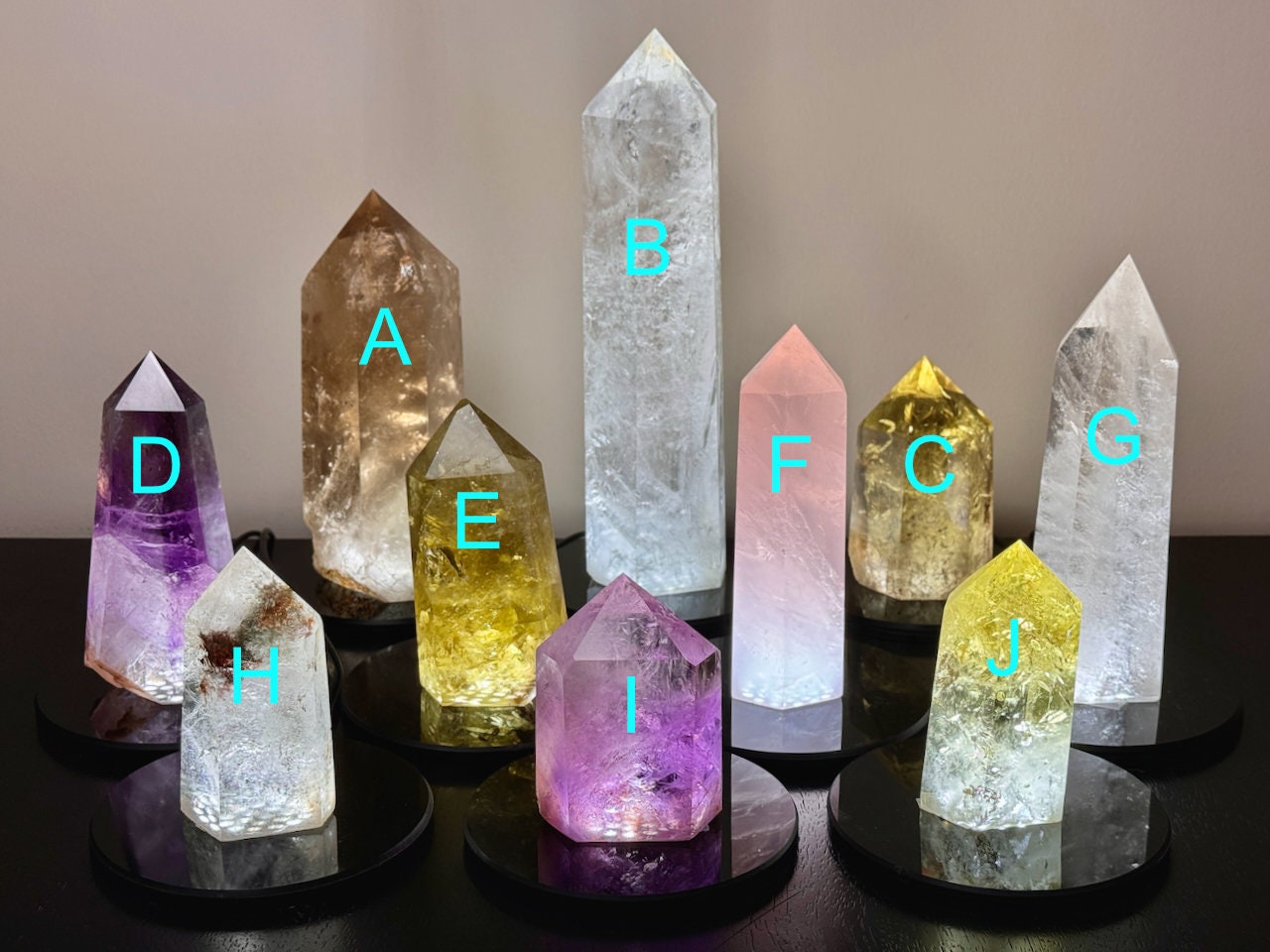 Large crystal towers Real crystal lamp Crystal light fixture Large gemstone tower Citrine lamp Quartz lamp Gemstone lamp Amethyst lamp