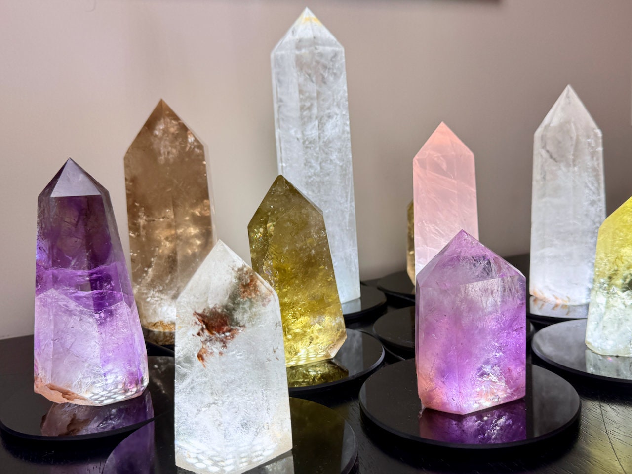 Large crystal towers Real crystal lamp Crystal light fixture Large gemstone tower Citrine lamp Quartz lamp Gemstone lamp Amethyst lamp