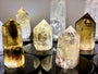 Large citrine tower Quartz crystal lamp Large crystal tower Smoky citrine lamp Quartz crystal light Raw quartz lamp Clear quartz tower
