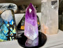 Large amethyst point Crystal lamp Large crystal towers Purple amethyst towers Raw amethyst lamp Gemstone lamp healing crystal light fixture