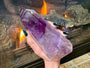 Large amethyst point Crystal lamp Large crystal towers Purple amethyst towers Raw amethyst lamp Gemstone lamp healing crystal light fixture