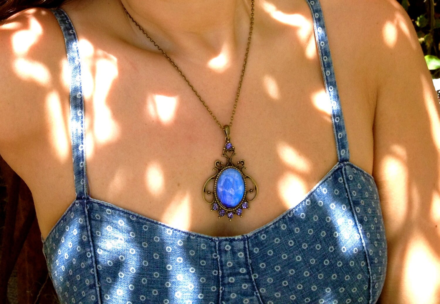 Real Butterfly Wing Necklace Purple necklaces for women Lavender necklace Purple butterfly wings Faux Alexandrite necklace June birthstone