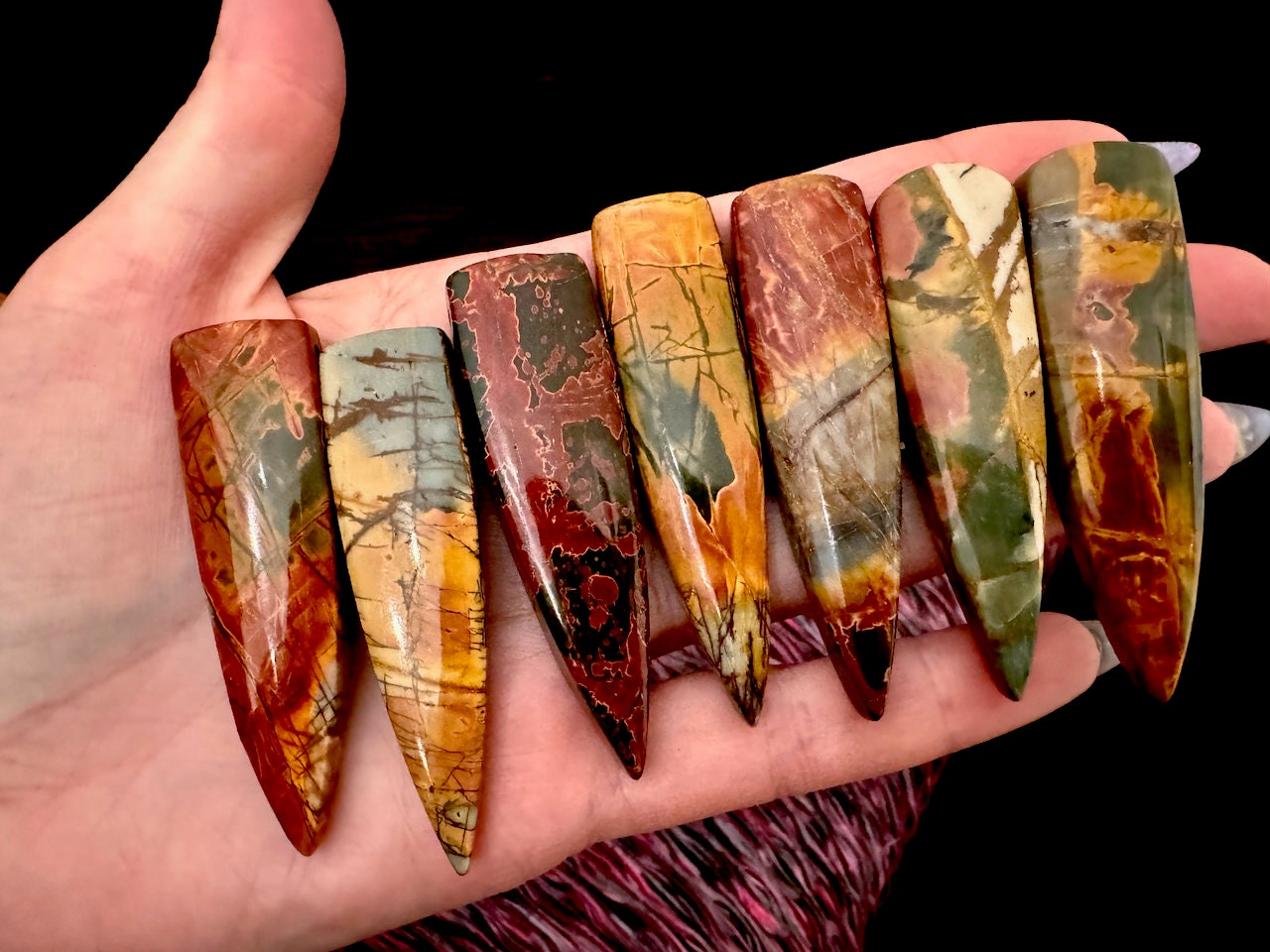 Red jasper necklace for men boyfriend gift for him her Ocean jasper jewelry Boyfriend birthday gift for husband Jason Momoa Picasso Jasper