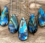 Labradorite necklace Raw stone necklace Large labradorite pendant Natural stone jewelry Raw labradorite Jewelry Stone pendant necklace