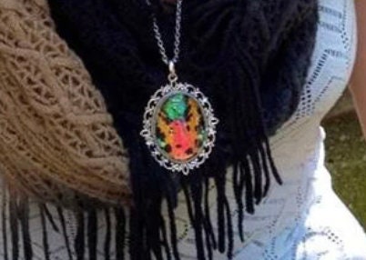 Real butterfly necklace Creative wildlife jewelry Ethically sourced insect jewelry Summer jewelry Unique gifts for gf Pressed floral jewelry