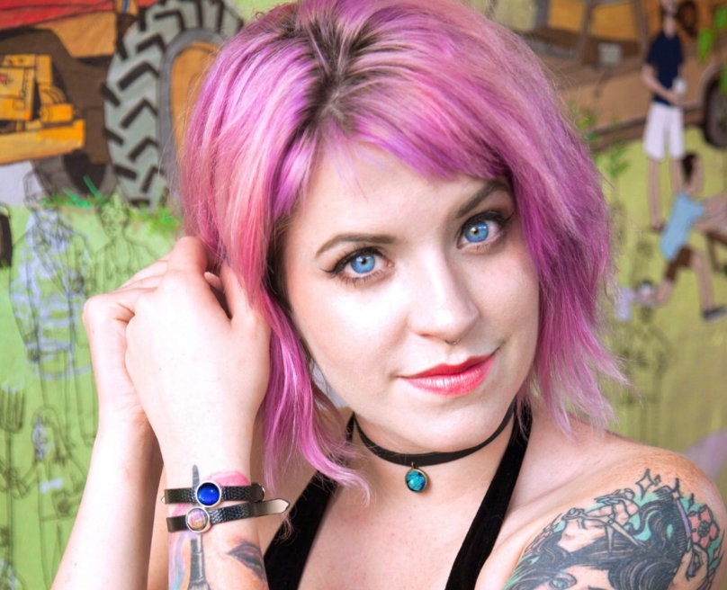 Real butterfly wing necklace Leather choker necklace Gothic choker collar Real butterfly jewelry Gift for 90s kid Chokers for women