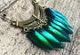 Real beetle necklace Real beetle wing jewelry Taxidermy beetle wing necklace Mermaid necklace Green Elytra jewelry Real insect necklace