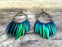 Real beetle wing earrings Taxidermy bug earrings Large statement earrings Insect earrings Elytra green beetle earrings Statement hoops