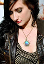 Real blue morpho butterfly necklace Vintage modernist jewelry space butterfly gift for girlfriend Fantasy themed jewelry Dark souls Cosplay