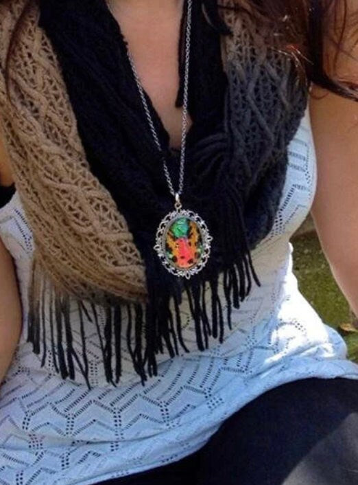 Real butterfly necklace Creative wildlife jewelry Ethically sourced insect jewelry Summer jewelry Unique gifts for gf Pressed floral jewelry