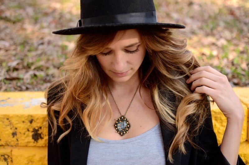 Real Butterfly Wing pendant necklace Handmade jewelry gift for women North Carolina jewelry Pressed flower necklace Insect Taxidermy jewelry