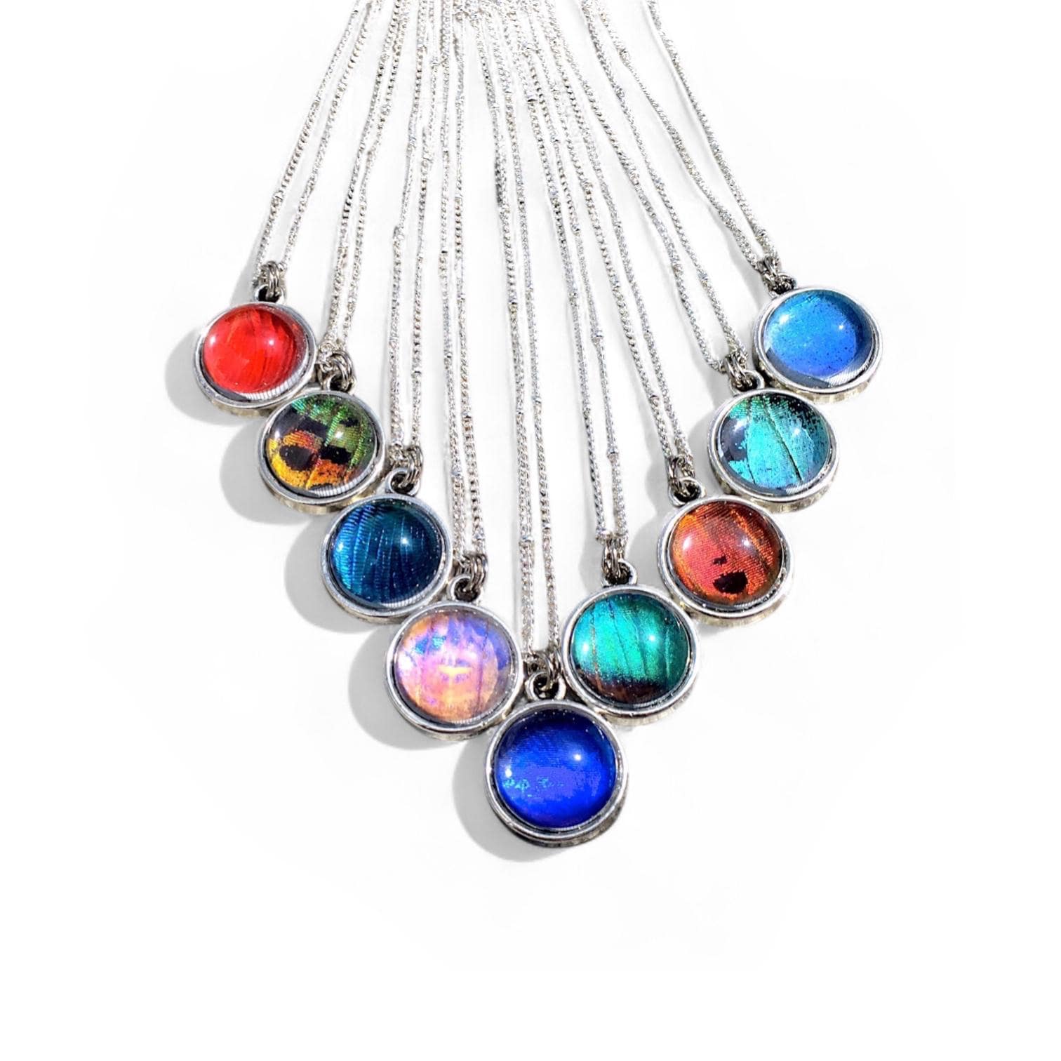 Ethically sourced upcycled REAL butterfly wing necklace Butterfly charm necklace Good luck charm necklace Friendship necklaces for girls