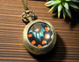 Real butterfly watch necklace Working watch necklace Mechanical Pocket watch locket necklace Working clock necklace Westworld costume