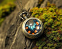 Real butterfly watch necklace Working watch necklace Mechanical Pocket watch locket necklace Working clock necklace Westworld costume
