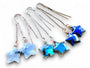 Crystal star earrings Labradorite star earrings Little crystal gemstone earrings Moonstone star earrings Lapis lazuli earrings star shaped