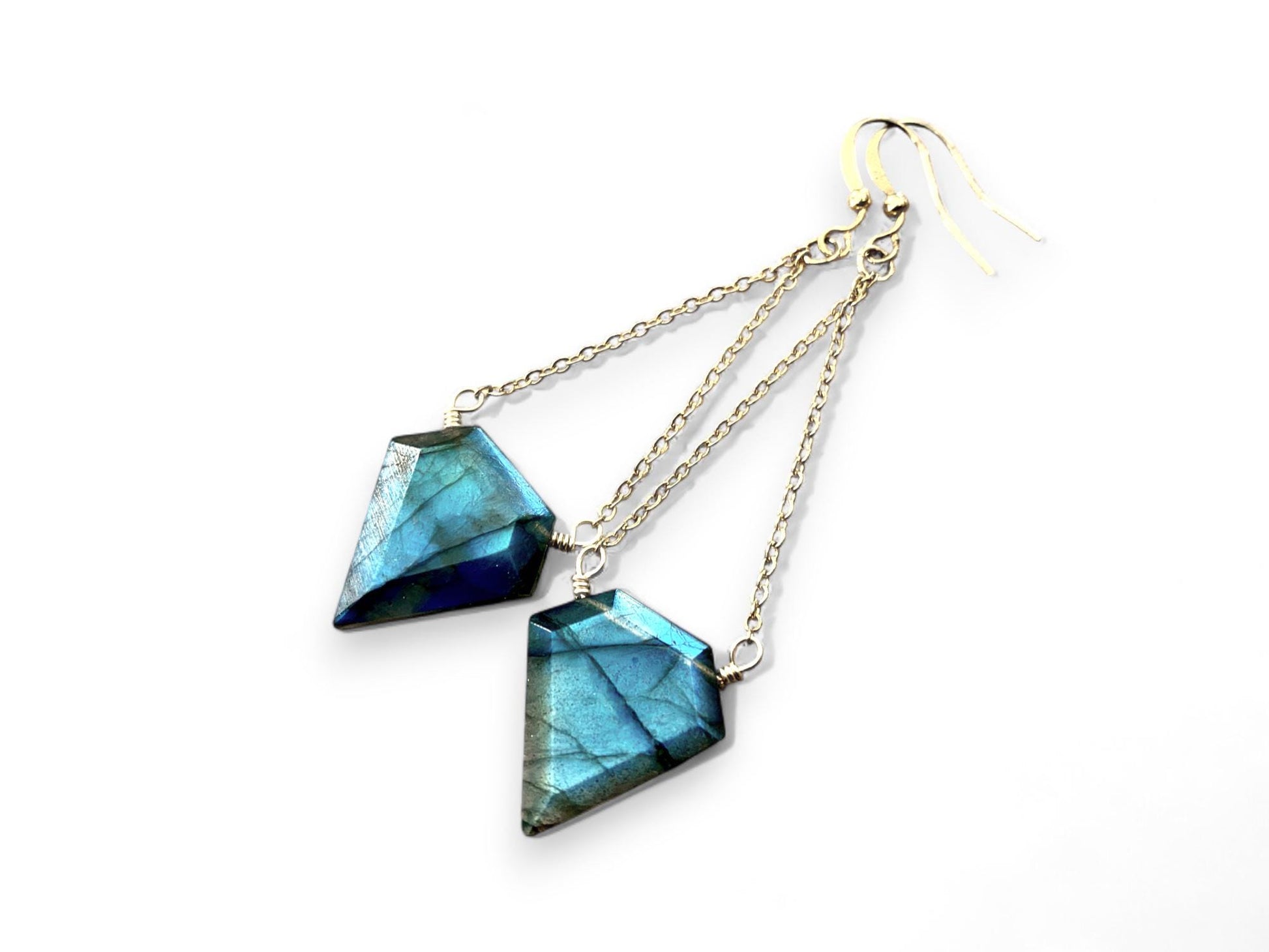 Blue labradorite earrings dangle Raw labradorite dangle earrings Gemstone earrings Rainbow Labradorite earrings Real labradorite jewelry