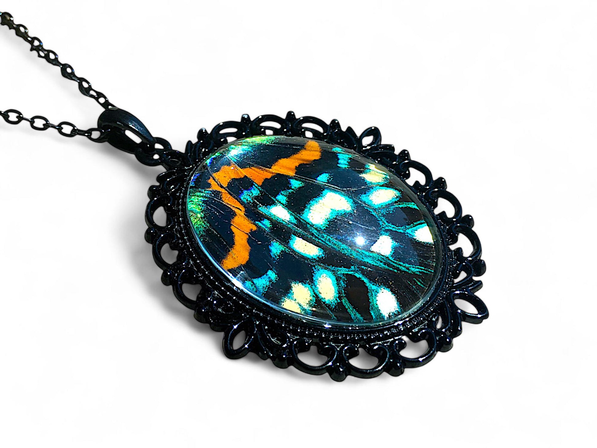 Real moth necklace Butterfly wing jewelry Stranger things necklace Creepy cute jewelry Weird stuff Taxidermy insect necklace Eco friendly