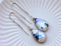 Black moonstone earrings dangle Crystal threader earrings Rainbow moonstone dangle earrings Rainbow moonstone earrings Gemstone threaders