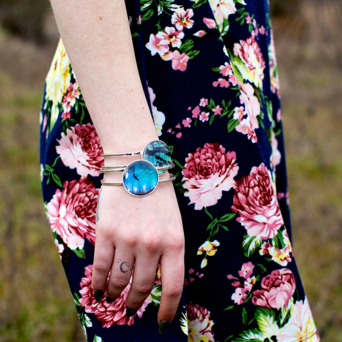 Real Butterfly bracelet Turquoise bracelet Taxco jewelry Southwestern bracelet Blue morpho butterfly wing bracelet Turquoise jewelry