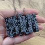 Snowflake Obsidian Necklace for men women Black stone necklace Black Obsidian necklace Volcanic crystal necklace Couples necklaces