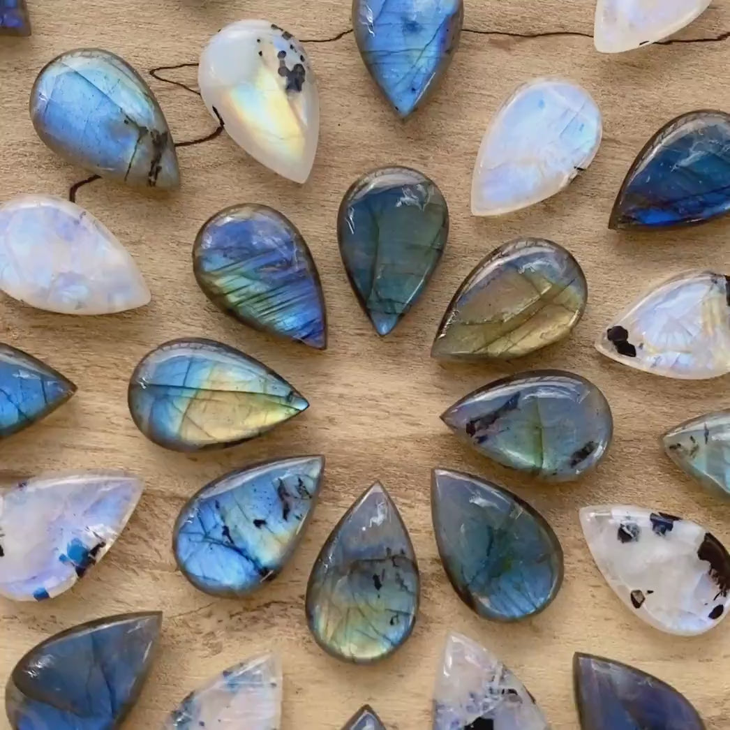 Rainbow moonstone necklace for men women Rainbow labradorite necklace Iridescent stone necklaces Black moonstone necklace Couples gift