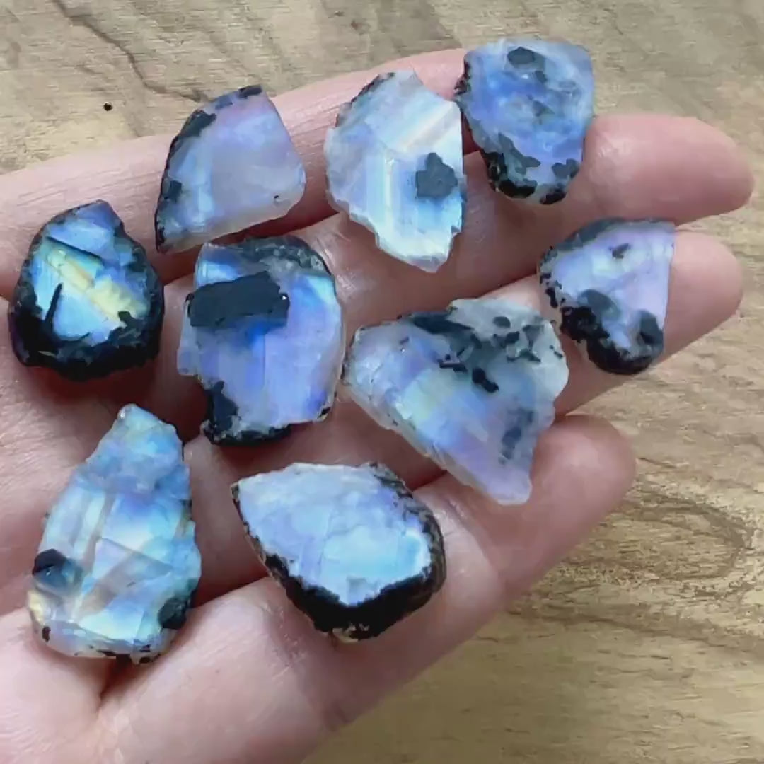 Rainbow moonstone necklace