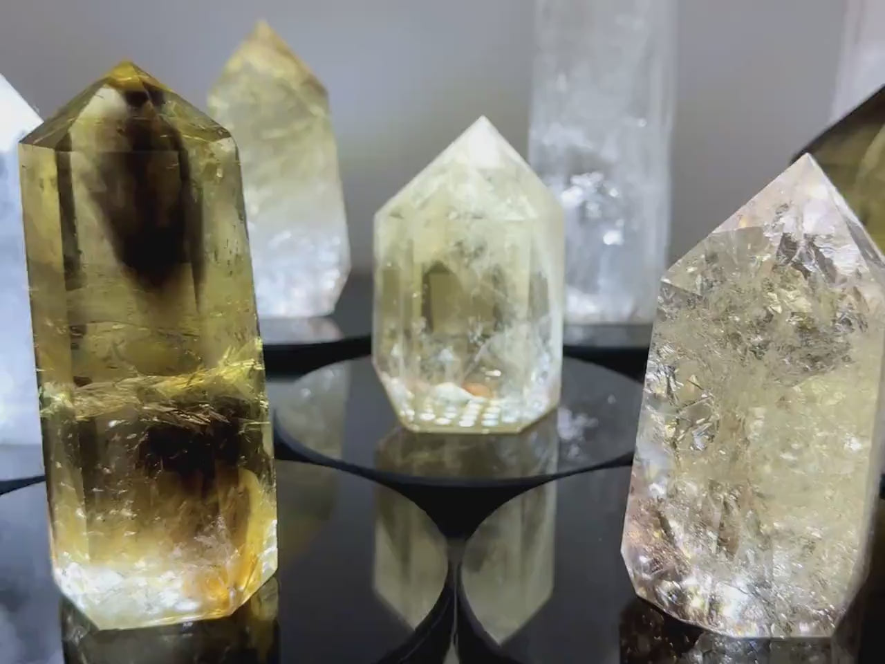 Large citrine tower Quartz crystal lamp Large crystal tower Smoky citrine lamp Quartz crystal light Raw quartz lamp Clear quartz tower