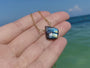 Blue labradorite necklace Raw labradorite jewelry Rainbow labradorite necklace Dark moonstone necklace Flashy labradorite pendant necklace