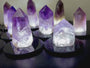 Large amethyst point Crystal lamp Large crystal towers Purple amethyst towers Raw amethyst lamp Gemstone lamp healing crystal light fixture
