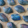 Rainbow labradorite necklace Large stone necklace for men women Blue labradorite palm stone necklace Raw labradorite jewelry Rainbow stone